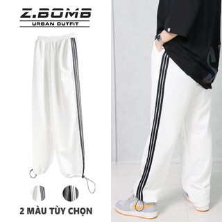Quần Thể Dục 3 Sọc Nam Nữ Quần Jogger Ống Rộng Rút Dây Unisex Quần Joger Quần Joker ZBOMB