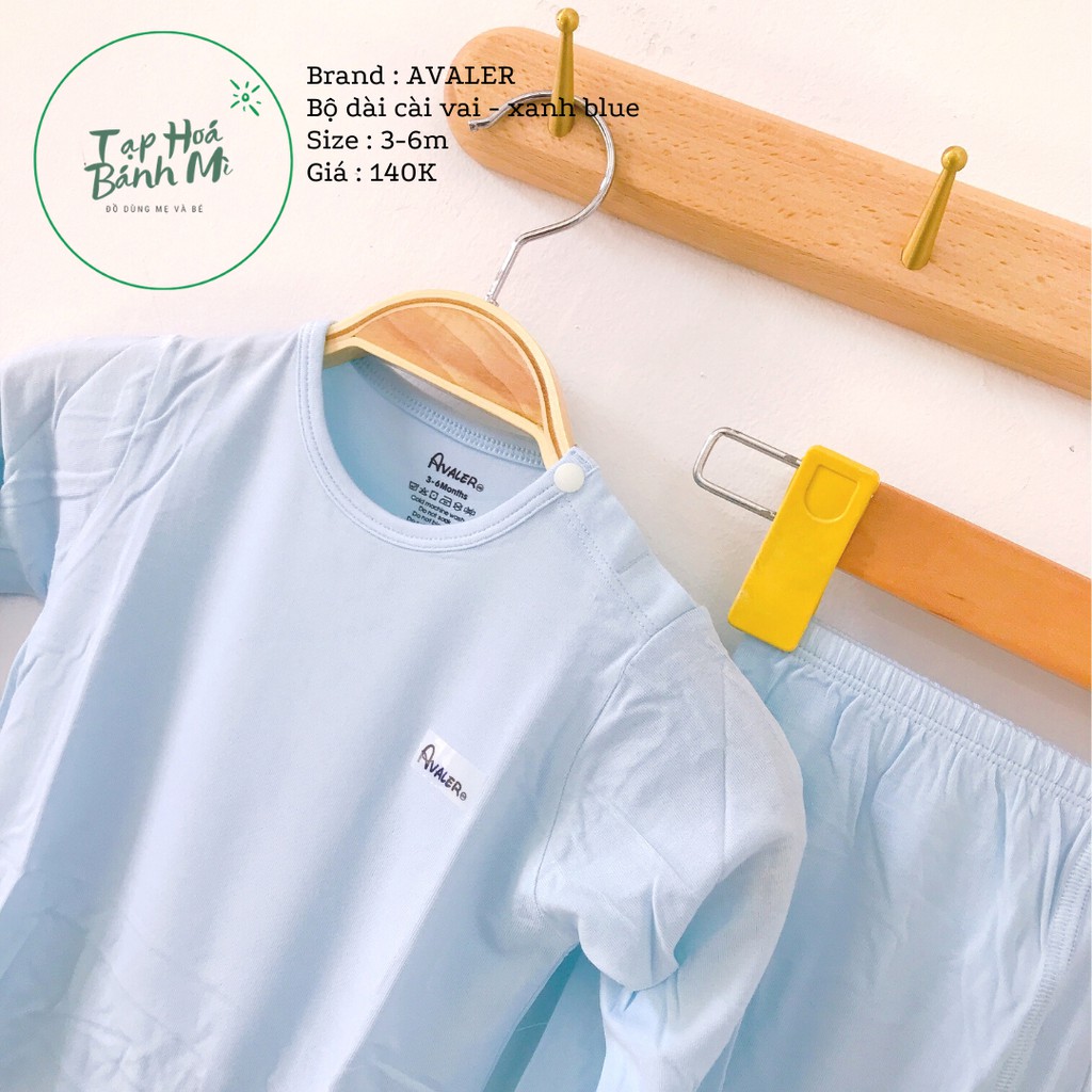 Bộ dài cài vai Avaler màu trơn - size 3-6m - 3 mẫu