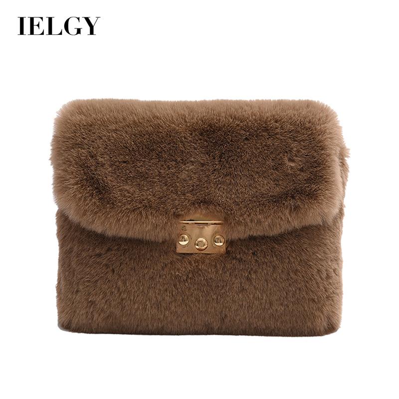 Túi Đeo Chéo Hình Vuông Cỡ Nhỏ Phủ Lông Thời Trang Sang Trọng Cho Nữ