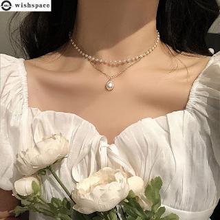 Dây Chuyền   Tầng Đính Ngọc Trai Nhân Tạo Thời Trang