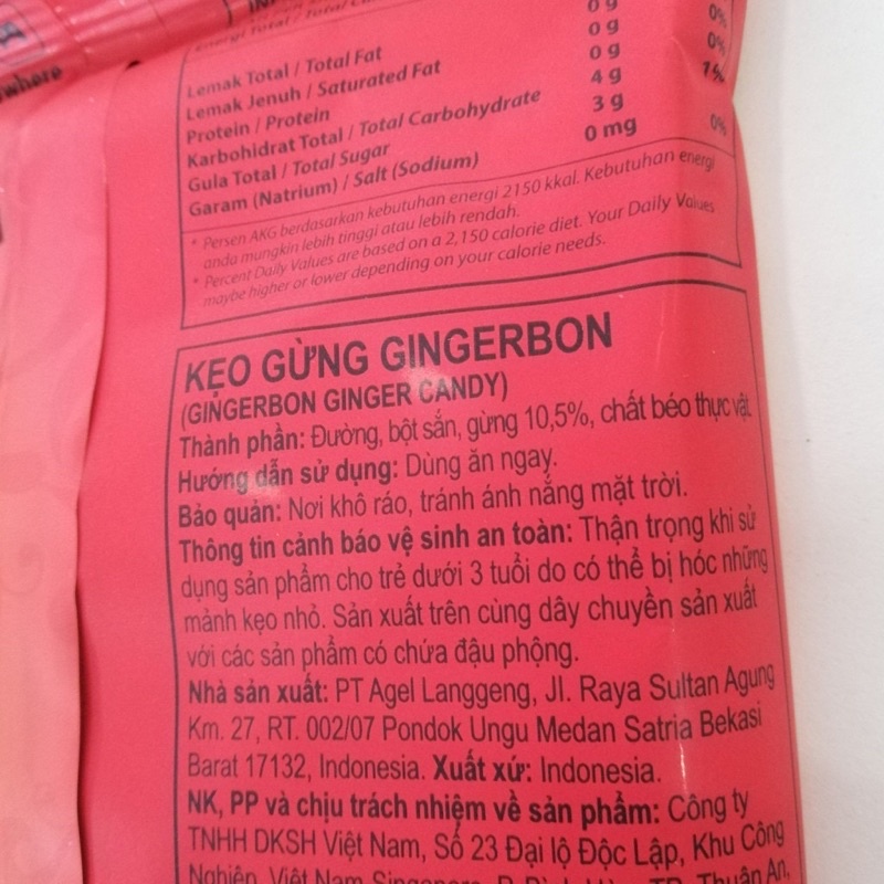 Kẹo gừng dẻo Gingerbon gói 125g