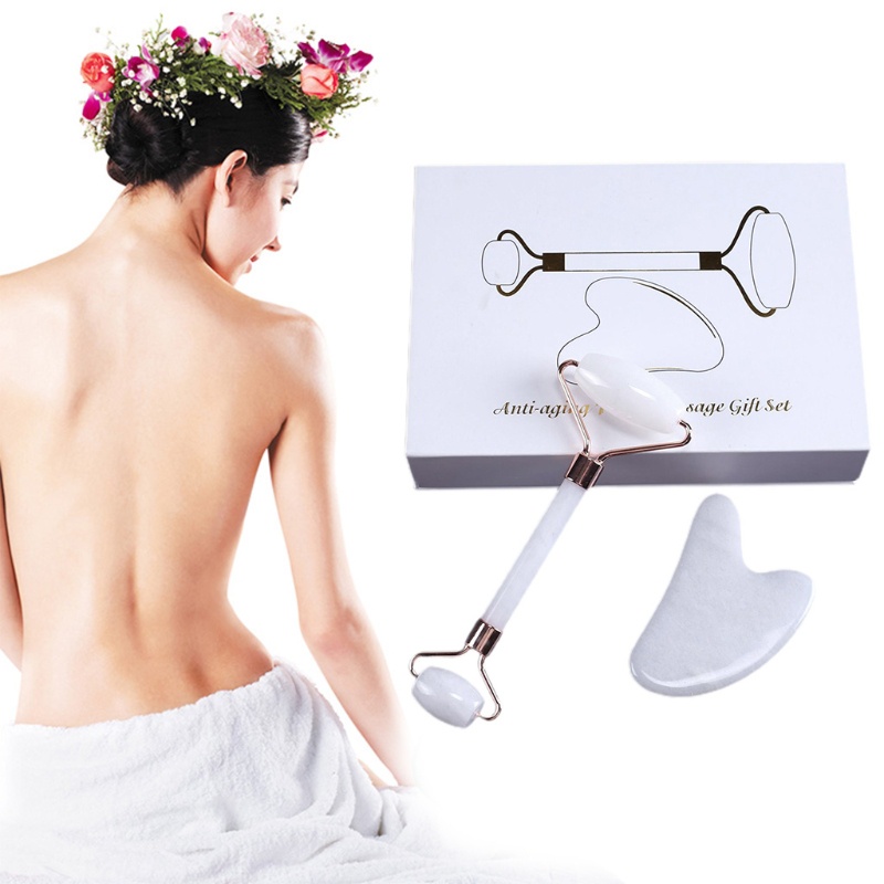 Youyo Thanh Lăn Ngọc Bích Mát Xa Mặt Và Gua Sha - Dụng Cụ Lăn Mát Xa Làm Đẹp Thủ Công - Chính Hãng N