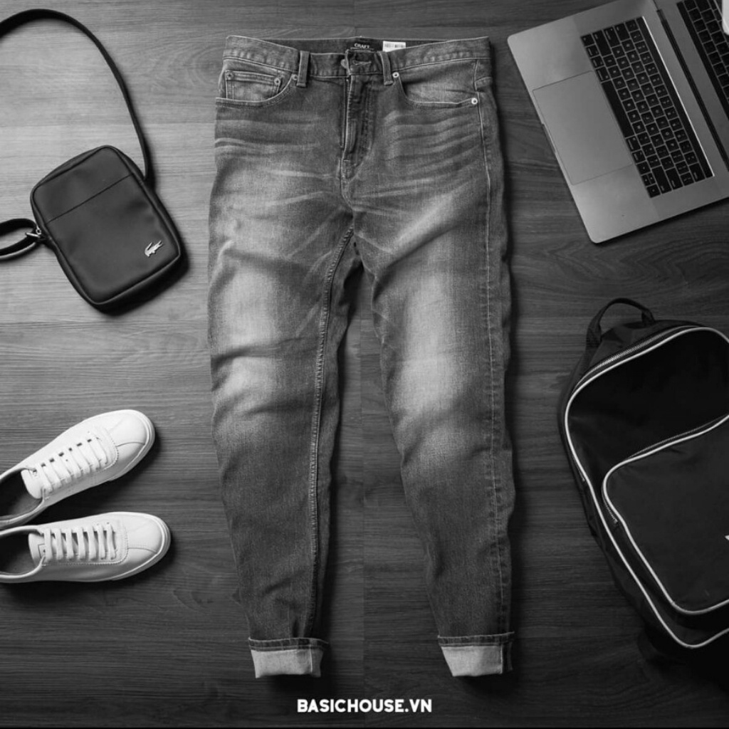 Quần jean nam tenji ad0073tj quần bò nam xám trơn wash cao cấp trẻ trung phong cách tenji store 8