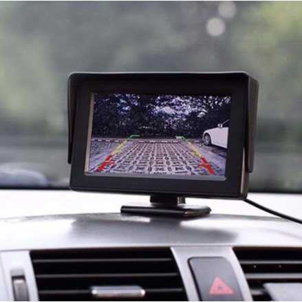 Màn hình đặt taplo ô tô -màn 4.3in loại đứng chuyên dùng hiển thị camera lùi,cạp lề.