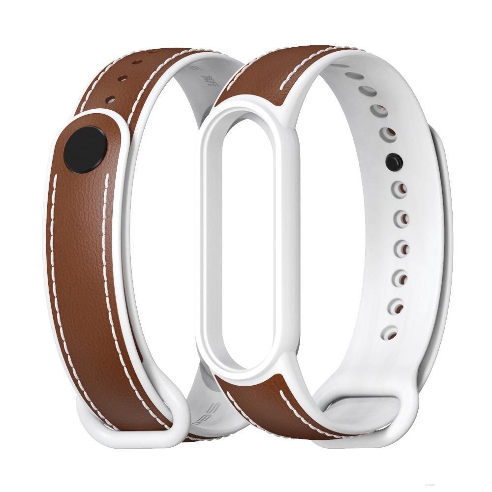 Hàng mới về Dây đeo bằng da thật cho Mi Band 6/5