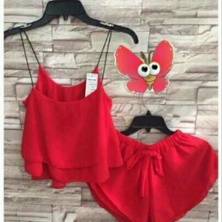Set đồ bộ voan 2 dây
