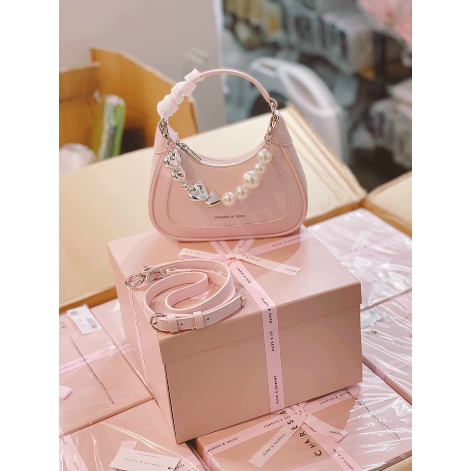 Túi xách màu hồng 𝗖𝗵𝗮𝗿𝗹𝗲𝘀 & 𝗞𝗲𝗶𝘁𝗵 fullbox hong xinh