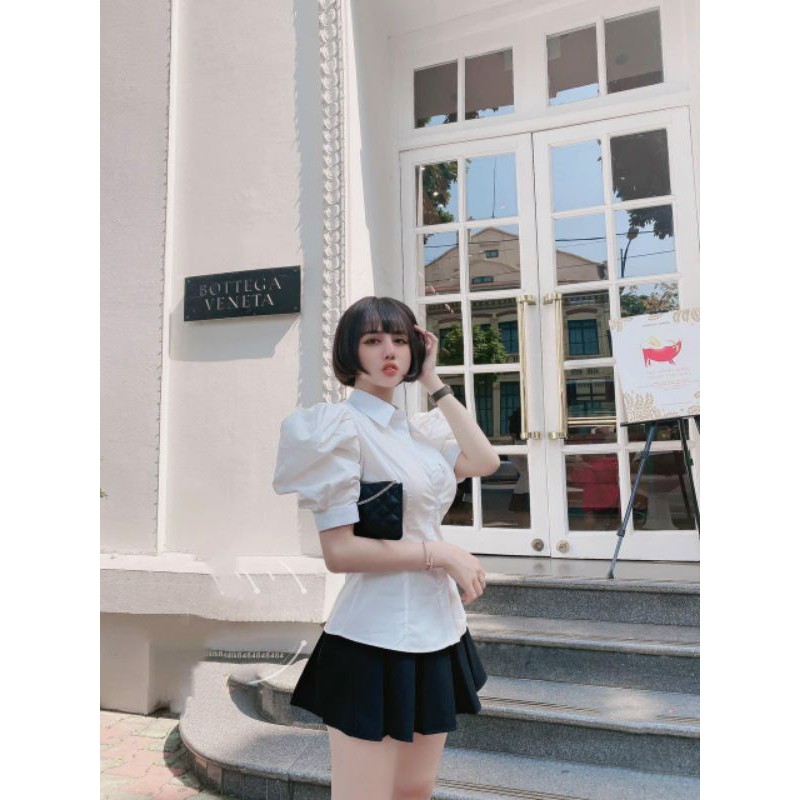 Áo sơ mi tay phồng phôm vừa UTNG-New