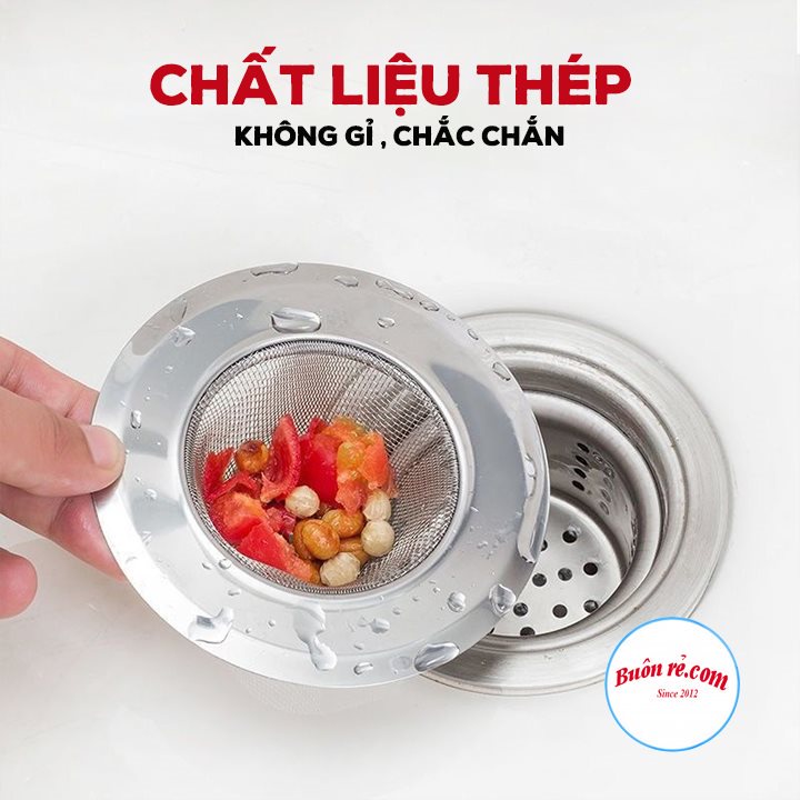 Lưới lọc rác inox không gỉ tiện lợi - Tấm lọc rác bồn rửa bát chống tắc nghẽn Nongsansachathai 01458