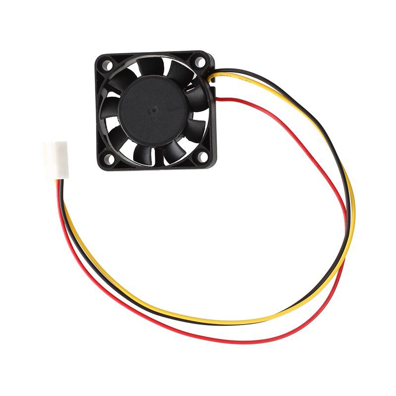 2 Pcs 3 Pin 40mm Square PC Computer Cooling Fan DC 12V Black