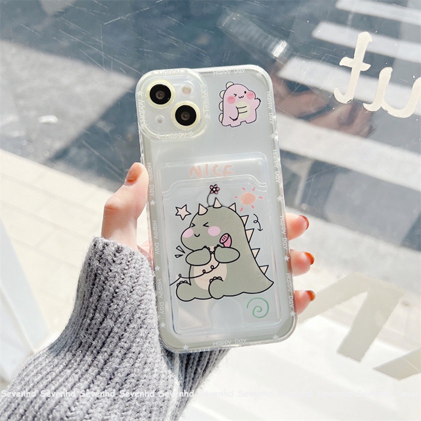 Ốp Điện Thoại Mềm Trong Suốt In Hình Khủng Long Cho iPhone 14 13 12 11 Pro Max X XR Xs Max 8 7 6 6s Plus SE 2020