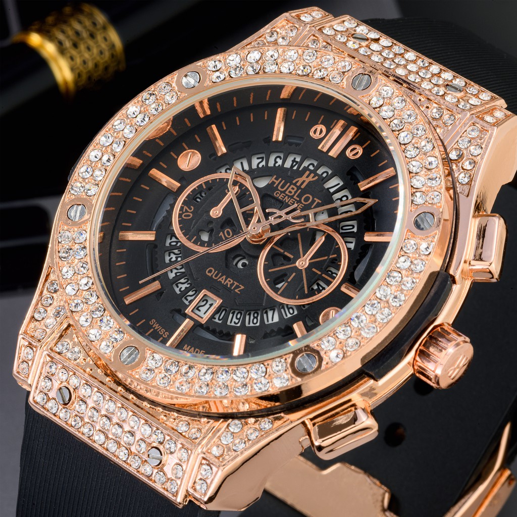 Đồng hồ nam nữ Hublot - đồng hồ unisex cặp đôi dây cao su có bảo hành 12tháng - Shop450 | BigBuy360 - bigbuy360.vn