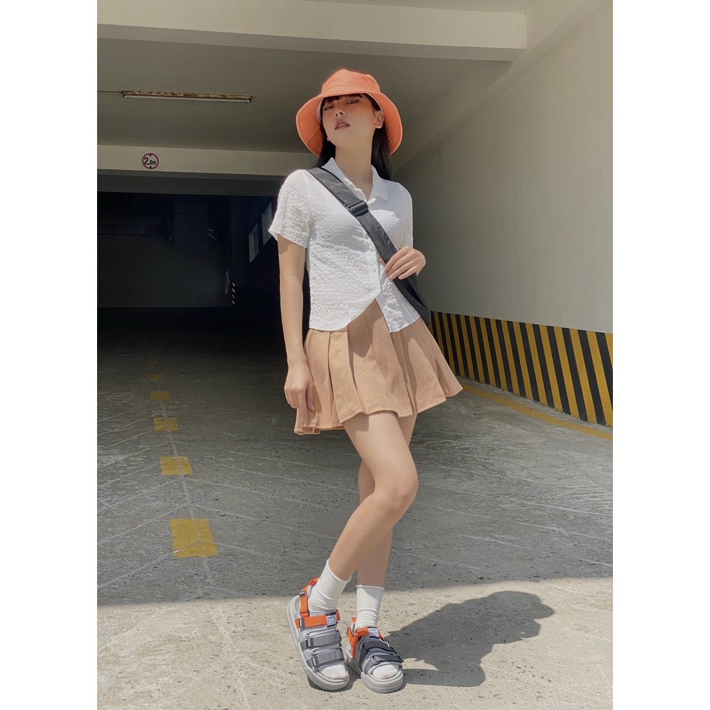 Sandal nam nữ Buenas SD-6879 - ghi cam - giày dép quai hậu đế cao 3 phân chính hãng giá rẽ học sinh