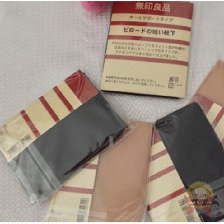Tất giấy ngắn cổ thấp moji mùa hè đi giày mọi búp bê Muji Nhật Bản