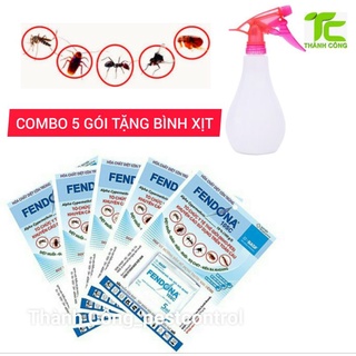 (Tặng 1 bình xịt) Combo 5 gói Thuốc Fendona10SC diệt gián,muỗi,ruồi,kiến,bọ ,mạt..côn trùng