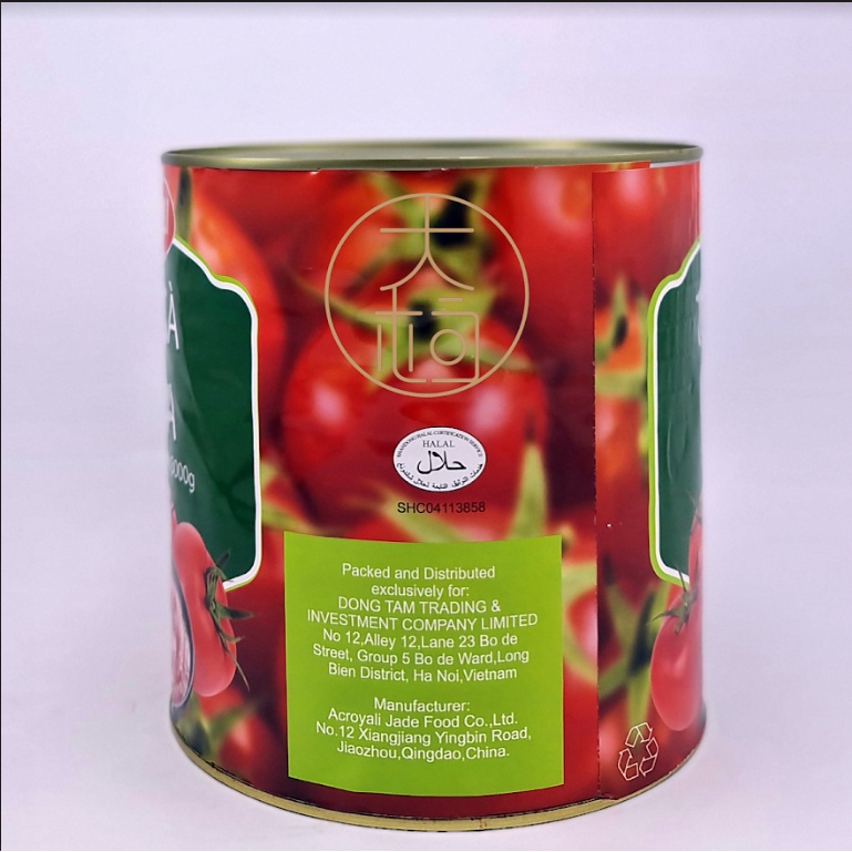 Cà chua xay nhuyễn nguyên chất TOMATO PASTE Cho mỳ ý các món sốt ACROYALI BV Best Value 3000g