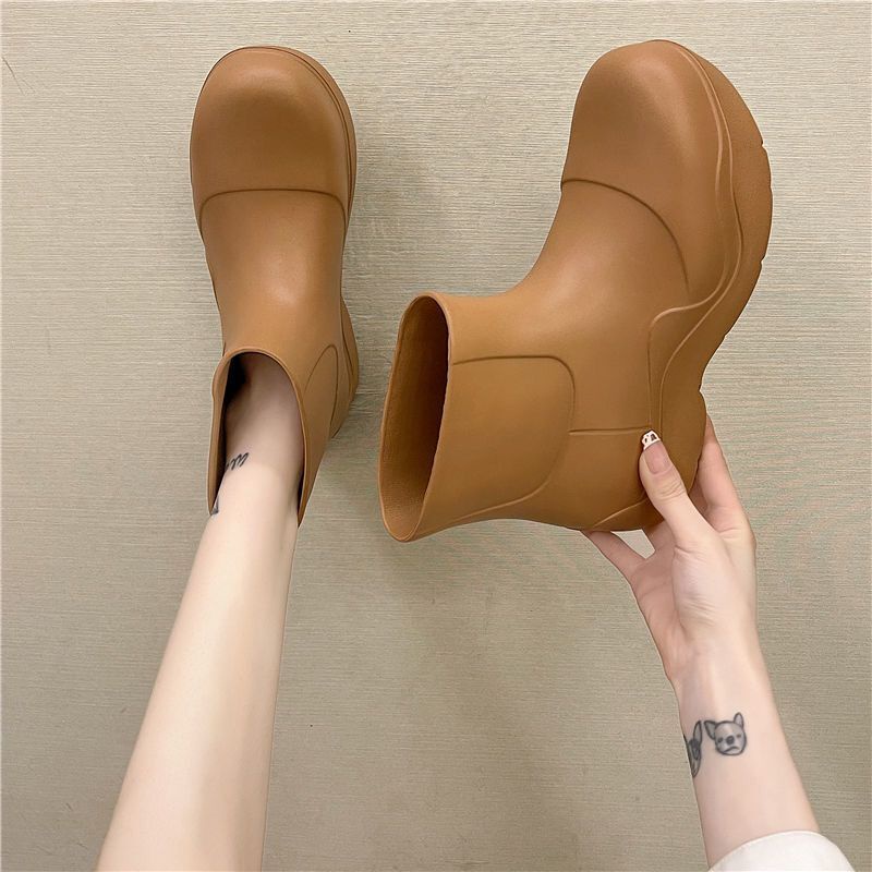 Giày Bốt Đi Mưa Đế Dày Chống Trượt Không Thấm Nước Thời Trang Cho Nữ