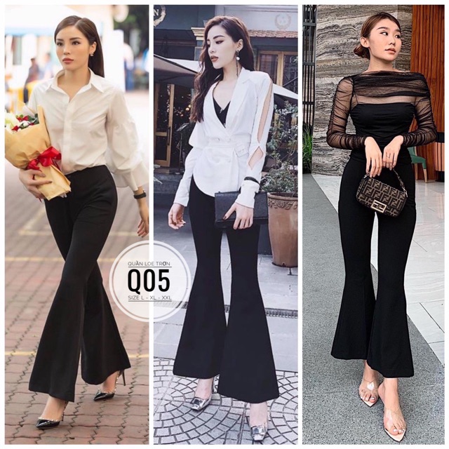 Bigsize Quần loe trơn Q05
