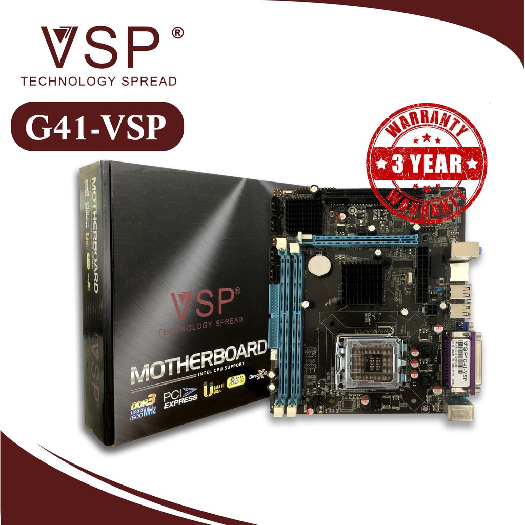 [Mã ELMS05 giảm 5% đơn 300k]Bo Mạch Chính Mainboard G41 VSP Chính Hãng