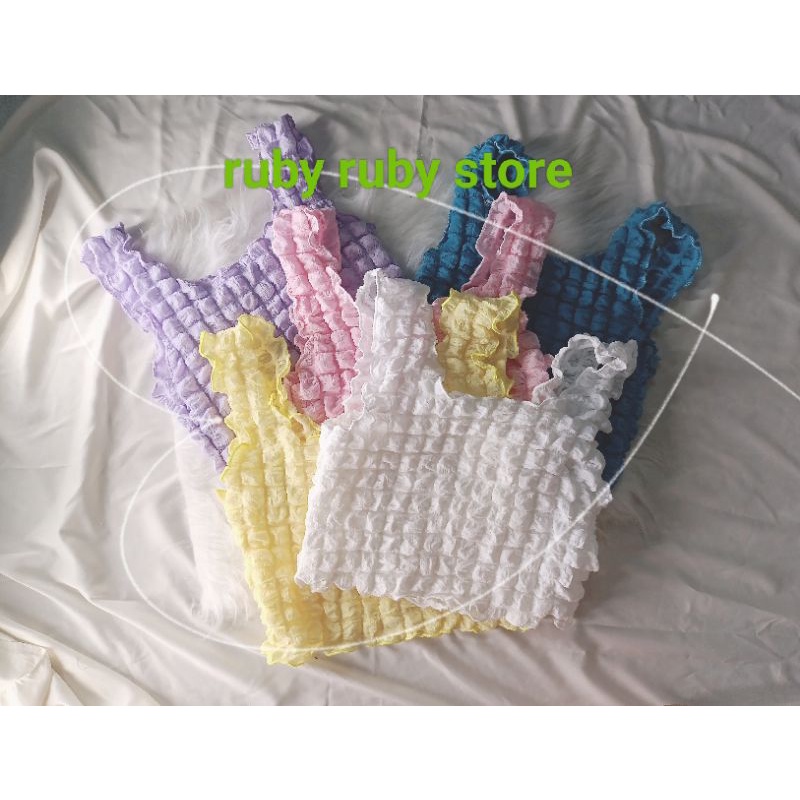ÁO HAI DÂY NỮ BẢNG TO VẢI XỐP KIỂU CROPTOP ĐẸP FREE SIZE DƯỚI 52 KG BYNPCNGA