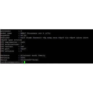 Orange Pi Zero chip H2+ RAM 512 Mb