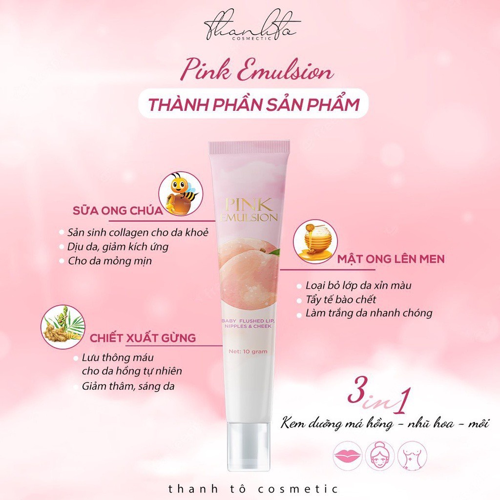 Kem Dưỡng Má Hồng Môi - Ti Hồng Thanh Tô - Pink Emulsion