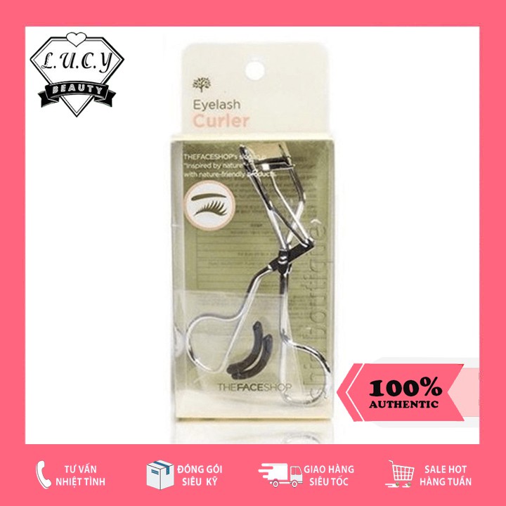 Hàng Hàn- Kẹp bấm mi The Face Shop Eyelash Curler TFS Hàn Quốc siêu cong kèm 2 lõi thay