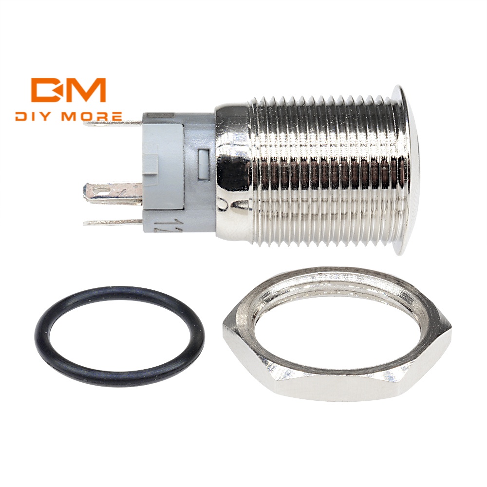 Công tắc tắt mở DIYMORE cho đèn LED Angel Eye bằng kim loại màu xanh lam 12V 5 chân 16mm