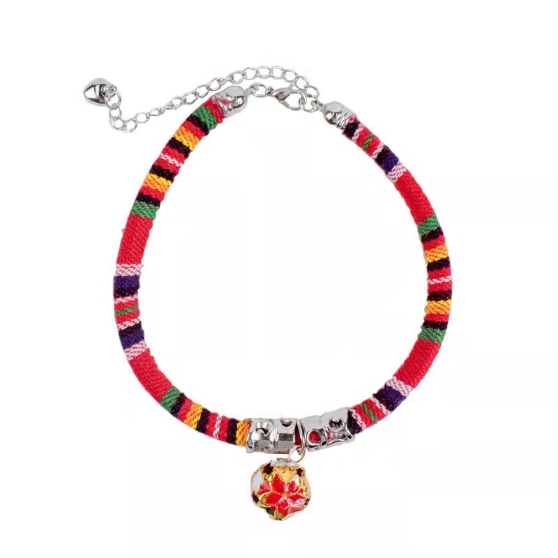 Vòng cổ lục lạc thời trang cho chó mèo - vòng boho thổ cẩm cho thú cưng phụ kiện chó mèo - lutpet