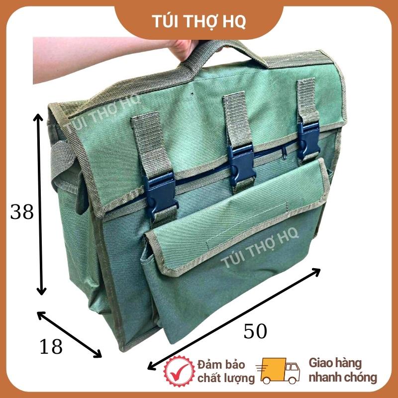 Túi đựng đồ nghề sửa chữa cho thợ điện tử, điện lạnh 50x18x38 3 gài vải nhựa bạt dày dặn siêu bền - túi thợ HQ