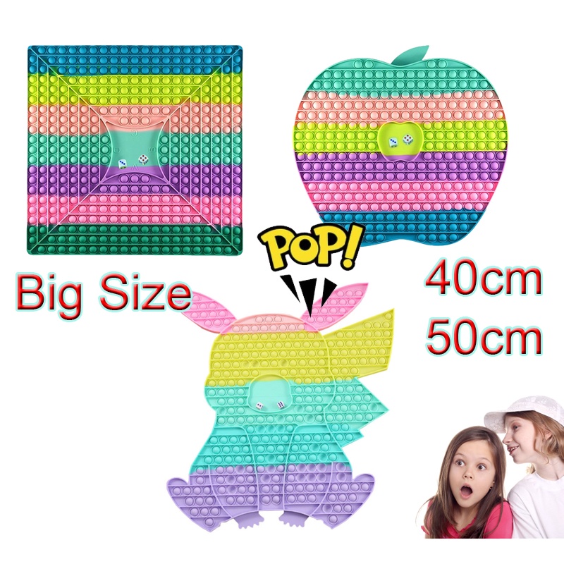 Đồ chơi đẩy bong bóng silicone Đồ chơi giảm căng thẳng lớn Đồ chơi thần tài giảm căng thẳng tương tác cho trẻ em và người lớn