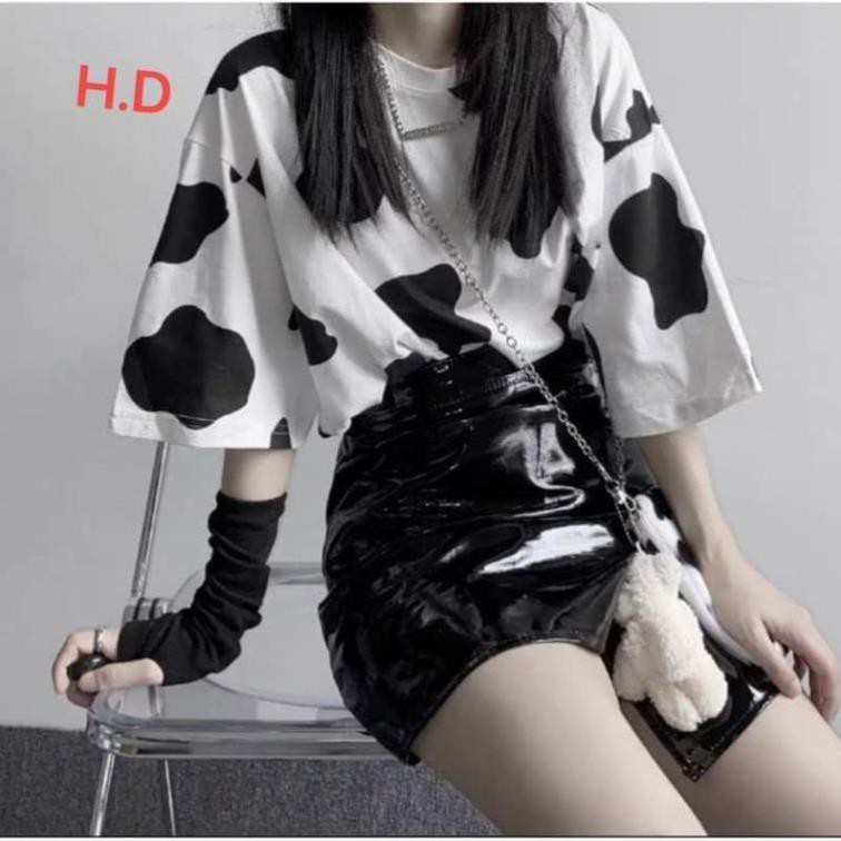 a(Ảnh thật và video shop tự quay)Áo Thun loang màu Unisex BÒ SỮA form thụng nam nữ tay lỡ❤Áo nhóm áo lớp❤