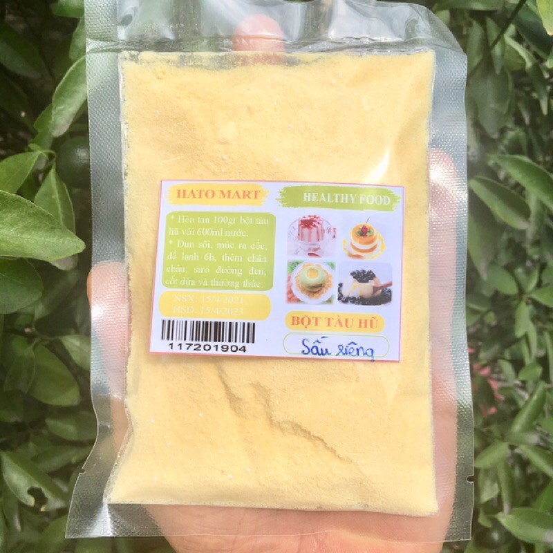 BỘT TÀU HŨ VỊ SẦU RIÊNG 100gr, chỉ có tại Xưởng Chè ngon và đồ ăn vặt