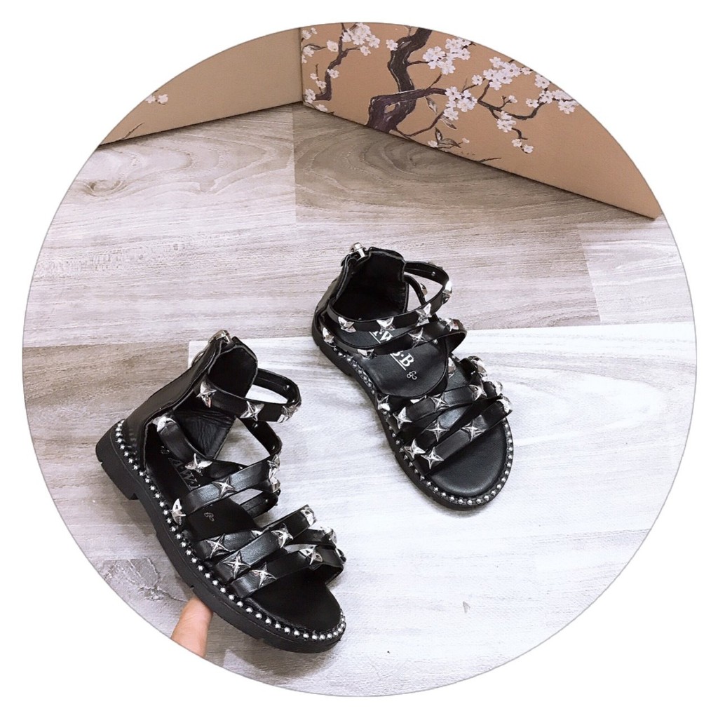 Giày Sandal Bé Trai Bé Gái Trần Trám Da Cho bé 3-10 Tuổi
