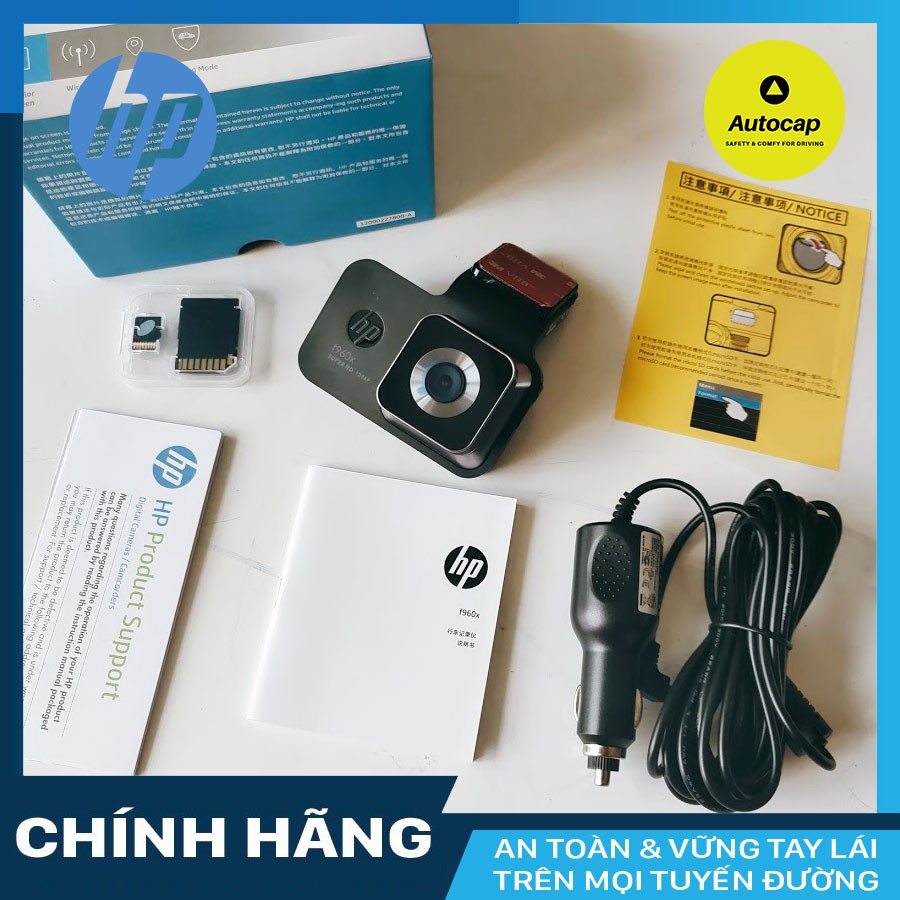 Camera hành trình HP F960x cho xe hơi + thẻ nhớ 16/32GB class 10