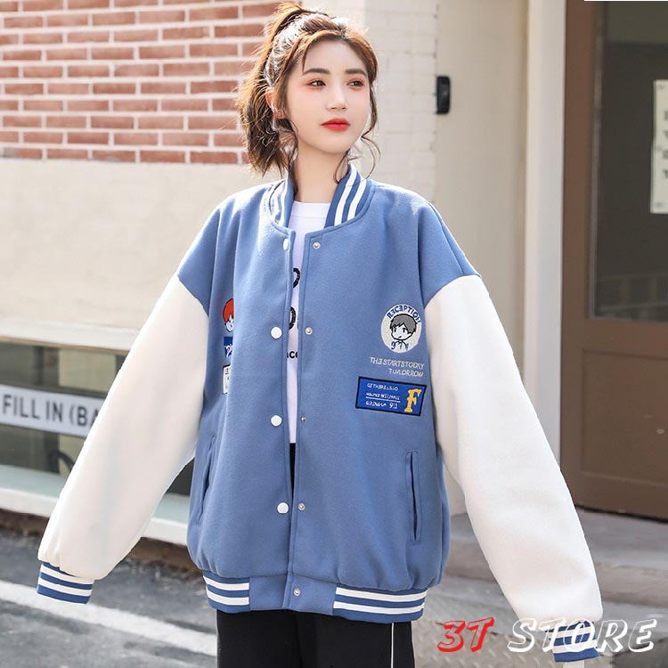 [Video + Ảnh Thật] Áo Khoác Bomber Freesize Unisex form rộng style Ulzzang | BigBuy360 - bigbuy360.vn