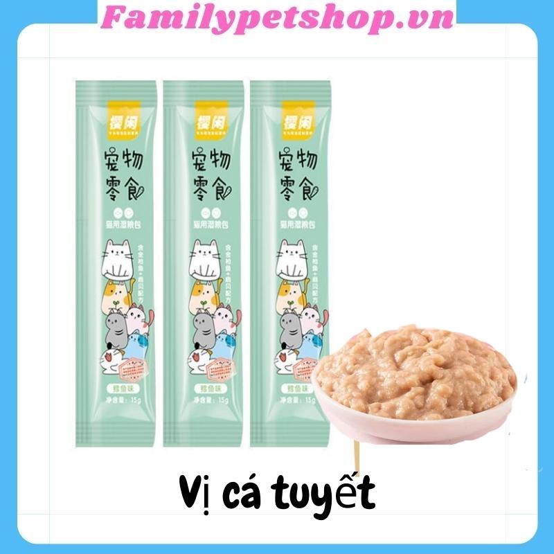 Súp thưởng cho mèo thú cưng shizuka thanh 15gr - familypetshop.vn