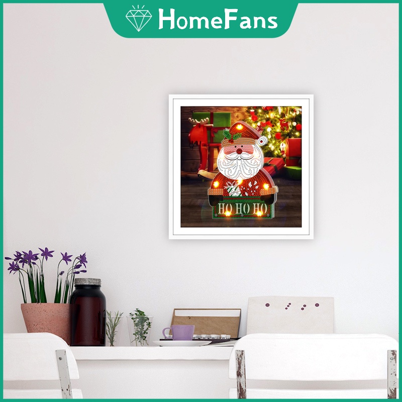 Bộ tranh đính đá tự làm hình người tuyết 30X30