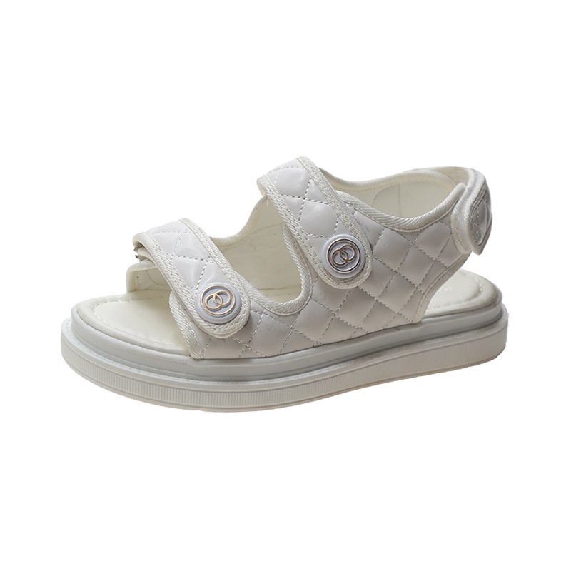 Sandal nữ da trám độn đế tăng chiều cao chất da mềm hàng Quảng Châu full box