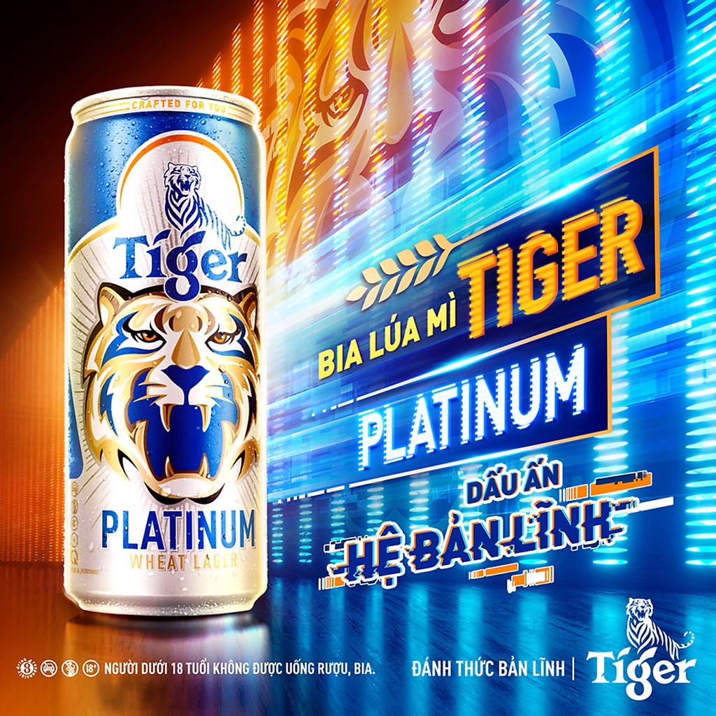 [Q.3] QUẬN 3 [HỎA TỐC] [RẺ NHẤT SHOPEE] BIA TIGER KARIK LON BIA SƠN TÙNG LÚA MÌ TIGER PLATINUM WHEAT LAGER 330ML/LON