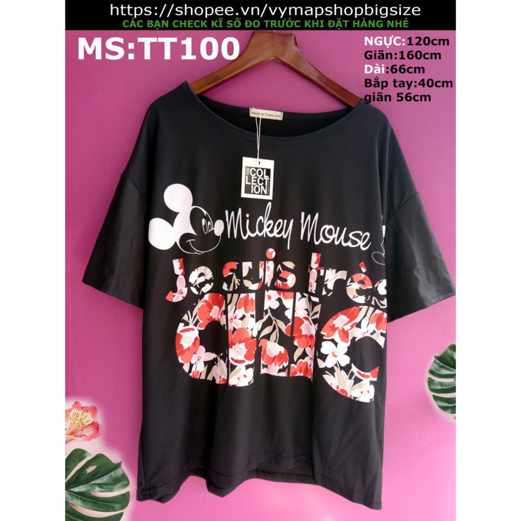 áo thun form rộng mickey bigsize