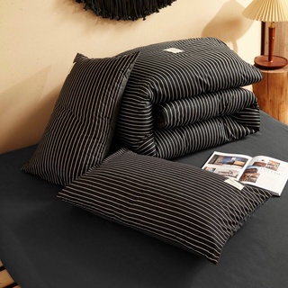 Bộ Chăn Ga Cotton Tici kẻ sọc hàn quốc hàng loại 1 mát mềm sét 4 món đủ size