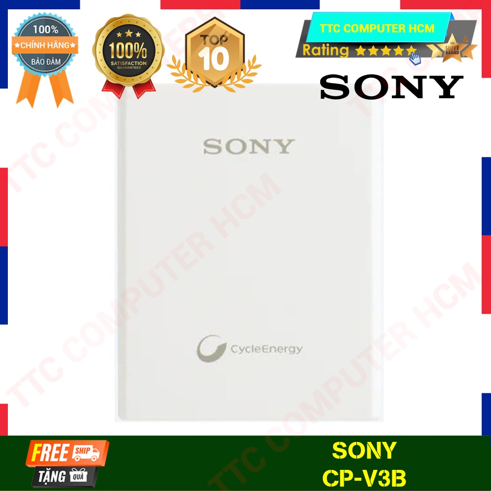 SONY CP-V3B | Pin sạc dự phòng Sony CP-V3B 3400 mAh - HÀNG CHÍNH HÃNG TTC COPUTER HCM