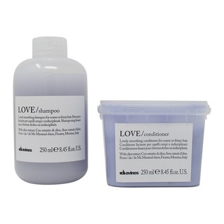 Gội xả làm mượt tóc, chống rối, dành cho tóc thẳng Love Smoothing Davines 250mlx2