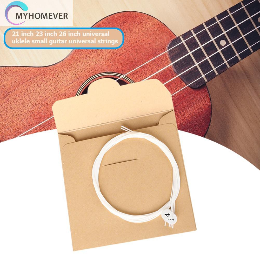 Set 4 Dây Đàn Ukulele 53.34 58.42 66.04 cm Màu Trắng