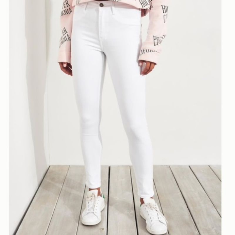 Quần jeans trắng xuất dư xịn HOLLISTER white jeans