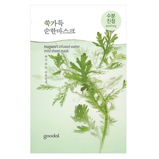Mặt nạ chiết xuất từ lá ngải cứu Goodal Mugwort Infused Water Mild Sheet Mask 23ml