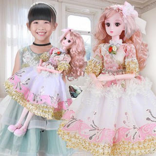Bộ đồ chơi búp bê barbie 3] 60cm mặc đầm xinh xắn