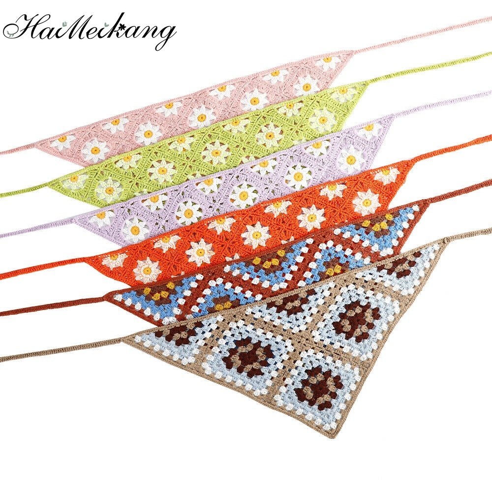 Haimeikang Khăn xếp dệt kim làm băng đô trang trí tóc cho nữ
