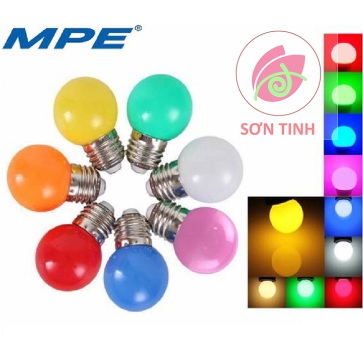 Led bulb mpe 1.5w , led trái chanh Mpe chính hãng ( 7 màu để chọn lựa)
